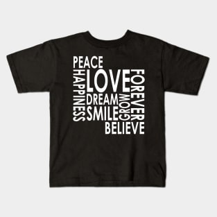 Peace Love Happiness Kids T-Shirt